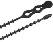 Gardner Bender Beadle Wrap 8 in. x 1/4 in. Black Flexible Plastic Cable Tie (15-Pack)
