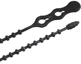 Gardner Bender Beadle Wrap 8 in. x 1/4 in. Black Flexible Plastic Cable Tie (15-Pack)