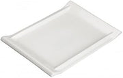 Winco WDP017-112, 11-7/8'' x 8'' Porcelain Rectangular Plate, Ceramic White Platter, 12/CS