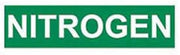 Pipe Marker - Pressure-Sensitive - Nitrogen, Pack Of 25, Green, For Pipe Over 1-1/8",7"W