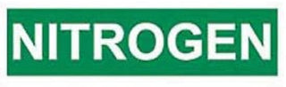 Pipe Marker - Pressure-Sensitive - Nitrogen, Pack Of 25, Green, For Pipe Over 1-1/8",7"W
