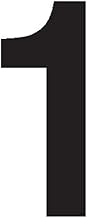 Labelmaster 1 White Vinyl Hazmat Placard Number, 1/2 in
