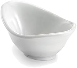 Tablecraft Products MB42 Wavy Oval Sauce Bowl, 3.5 oz., White Melamine
