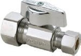 BrassCraft 1/2 in. Compression x 3/8 in. Compression Brass Shut-Off Valve