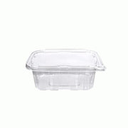 32 OZ RPET CLEAR HINGED LID TAMPER EVIDENT CONTAINER by Eatery Essentials – 32 oz, 32.0 ounces, Polyethylene Terephthalate (PET), Clear, Model RPTTE32