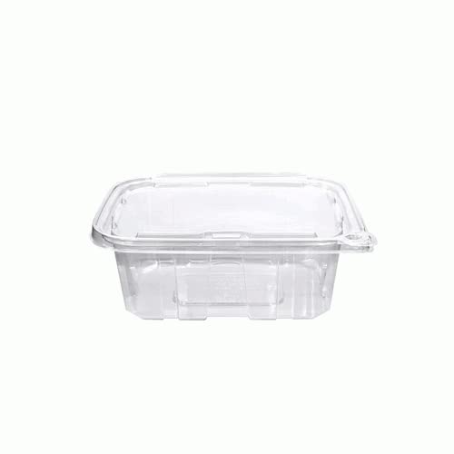 32 OZ RPET CLEAR HINGED LID TAMPER EVIDENT CONTAINER by Eatery Essentials – 32 oz, 32.0 ounces, Polyethylene Terephthalate (PET), Clear, Model RPTTE32