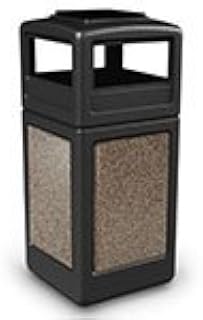 Commercial Zone 72055299 StoneTec Square & Ashtray Lid, Black with Riverstone