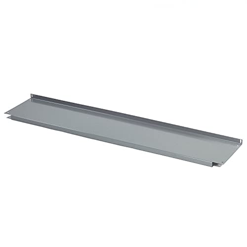 Lower Shelf-Gray by Tennsco – 15"L x 96"W x 2"H, Alloy Steel, Grey, Model 20/S-96