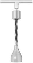 Track-Mount Heat Lamp w/Retractable Cord - 33.38" to 71.87", Remote Switch, Bold Black