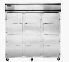 3R-PT-HD Three Section Pass-Thru Refrigerator, Half-Height Doors