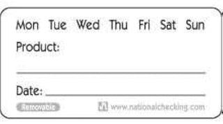 National Checking Company Dateit Product Removable Label, 1 x 2 inch - 1000 per case.
