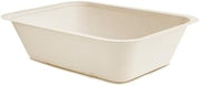 Vegware Compostable 60oz Large Molded Fiber To Go Containers, Case of 600, Nourish, No-Added PFAS, Reuseable, Bagasse, Meal Prep Food Storage, Suitable for Hot or Cold, Choice of Size 5 Lids & bases