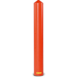 Poly Bollard Sleeve - Smooth - Fits Bollard Dia. 8" - Red by Eagle – 57"H, Polyethylene, Red, Model 1737R