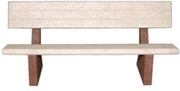 Bohlmann 6' Concrete Commercial Bench with Backrest
