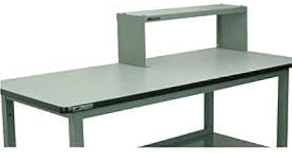 4-3ES Steel Raised Shelf for 36" Workbenches, Black, 36" Length, 10" Width, 12" Height
