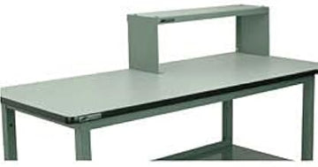 4-3ES Steel Raised Shelf for 36" Workbenches, Black, 36" Length, 10" Width, 12" Height