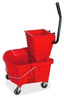 Mop Bucket-Wringer Combo44; Splash Guard44; 26qt.44; Red