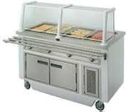 RAN HTD-4B RanServe Electric Hot Foor Table 60"L, (4) 12" x 20" Well Capacity & Heated Cabinet Base