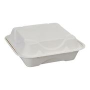 ECO PRODUCTS 8" 3 Compartment / White / Classic Clamshell Take Out Containers