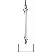 Sling, Wire Rope, L6Ft, VLL2800Lb, Dia3/8In by Lift All – Alloy Steel, Black, Model 38IEEX6