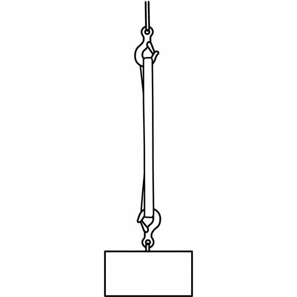 Sling, Wire Rope, L6Ft, VLL2800Lb, Dia3/8In by Lift All – Alloy Steel, Black, Model 38IEEX6