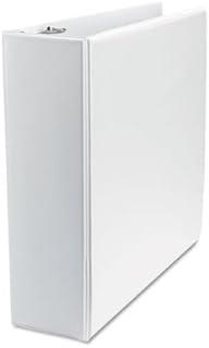8310051 GBC Premium Clear Overlay 3 ring Binders 3 Inch, Round Ring White 12