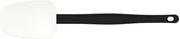 HUBERT Heat Resistant Spoon Spatula White Silicone with Brown Fiberglass Infused Handle - 14 1/2"L x 3"W