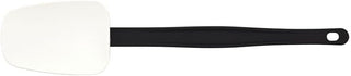 HUBERT Heat Resistant Spoon Spatula White Silicone with Brown Fiberglass Infused Handle - 14 1/2"L x 3"W