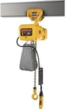 NER Electric Chain Hoist w/Push Trolley - 20' Lift, 1 Ton, 28 ft/min, 460V