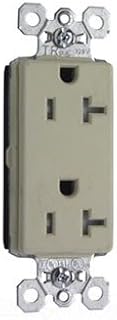 Pass & Seymour PTTR26362-HGRED PlugTail Hospital Grade Duplex Receptacle 20 Amp 125 Volt AC 2-Pole 3-Wire NEMA 5-20R NEMA Wall Mount Red