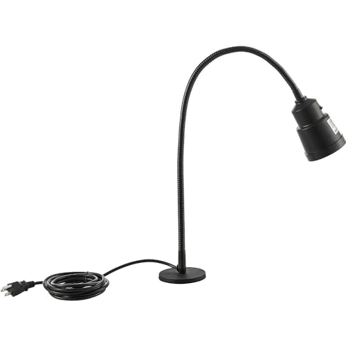 LED Task Lamp with Magnetic Base by Global Industrial – 25", Aluminum Alloy Metal, Black, Model Y6-5W-22W2-7-2B1