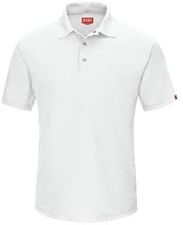 Red Kap SK74WH-SS-4XL M Ss Flex Core Polo Gripper- Wh SS 4XL