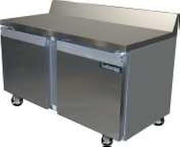 Continental Refrigerator SW60-BS-D Two Section Work Top Refrigerator 60"W, with Back Splash & Four Drawers