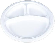 Southern Champion Tray 18136NPF 10" Plate, 3 Compartment, 3 Dividers, White, Champware, Sturdy and Durable, Disposable (Case of 500)