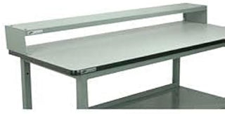 4-6EX Steel Raised Shelf for 72" Workbenches, Black, 72" Length, 10" Width, 6" Height
