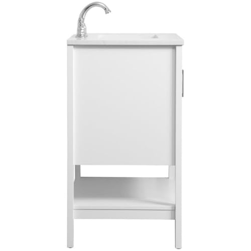 Elegant Decor 30" - Single / White / Traditional Wheel Care