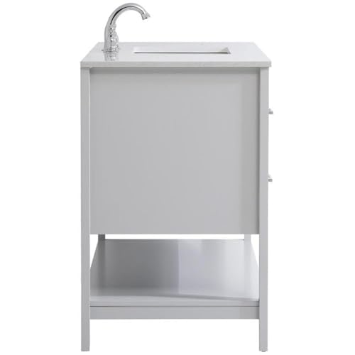 Elegant Decor 48" - Single / Brushed Nickel,gray,grey / Traditional Bathroom Vanities