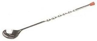 Winco 11-inch Bar Mixing Spoon Stainless Steel with Removable Red Tip