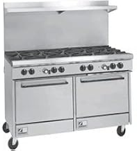Southbend S48EE S-Series 48" Gas Restaurant Range w/ (8) Open Burners & (2) Space Saver Ovens