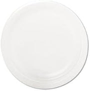 Dart 9PWQR 9 in White Laminated Foam Plate (Case of 500)