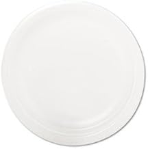 Dart 9PWQR 9 in White Laminated Foam Plate (Case of 500)