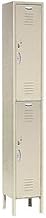 Global Industrial Double Tier Locker 12x18x36 2 Door RTA Tan