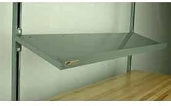 4-4BAS Angled Cantilevered Shelf for 48" Workbench, 16 Gauge Steel, Black, 44" Length, 12" Height