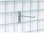 Grid Wall Peg Hook, Steel, 4"L - Lot of 12