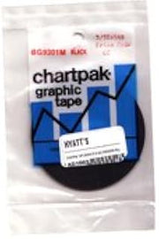 Chartpak Graphic Art Tape, 3/32 inch X 54 Yard Roll, Matte Black (BG9301M