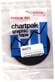 Chartpak Graphic Art Tape, 3/32 inch X 54 Yard Roll, Matte Black (BG9301M