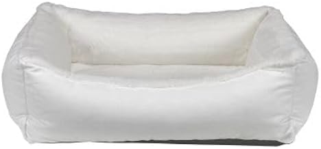 Bowsers Winter White Dream Fur (Inner) Snowflake Microvelvet (Outer) Oslo Ortho Bed (Large)