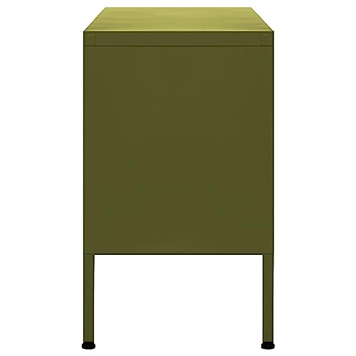 vidaXL Olive Green / 41.3\" x 13.8\" x 19.7\" / Industrial TV Mounts, Stands & Turntables