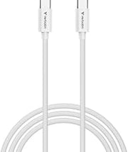 Verbatim Essentials 3 m USB-C to USB-C Cable 100 W, PD 3.0, Charging Cable [White] Data Cable for iPhone 17 16 15 Pro Samsung Galaxy S24 S23 iPad Pro MacBook Air Fast Charging Cable USB C