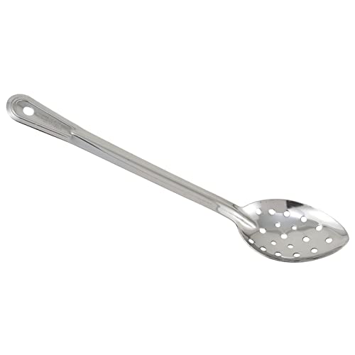 Winco 13" / Perforated / Silver Cooking Spoons